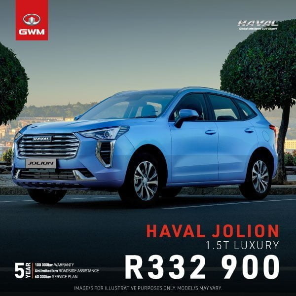 Haval Jolion 1.5T Luxury from R332 900*