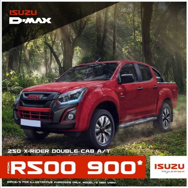 Isuzu D-Max 250 X-Rider Double Cab A/T from R500 900*